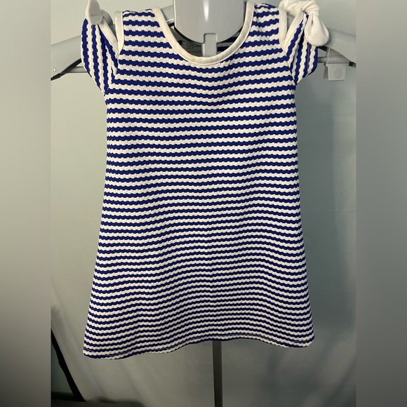 Bonnie Jean Blue and White Striped Kids‎ Dress size 5 - Picture 3 of 9